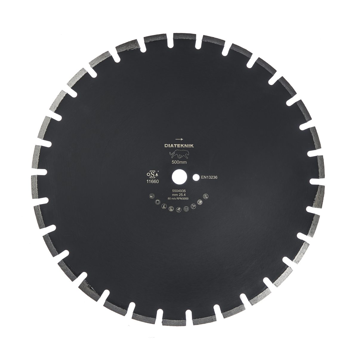 Asfaltklinge Ø450 mm – Asfalt PRO+, asfalt og grøn beton