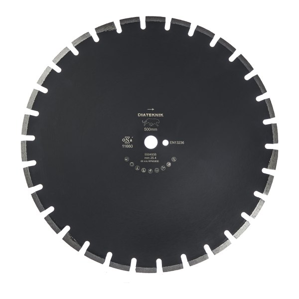 Asfaltklinge Ø450 mm – Asfalt PRO+, asfalt og grøn beton